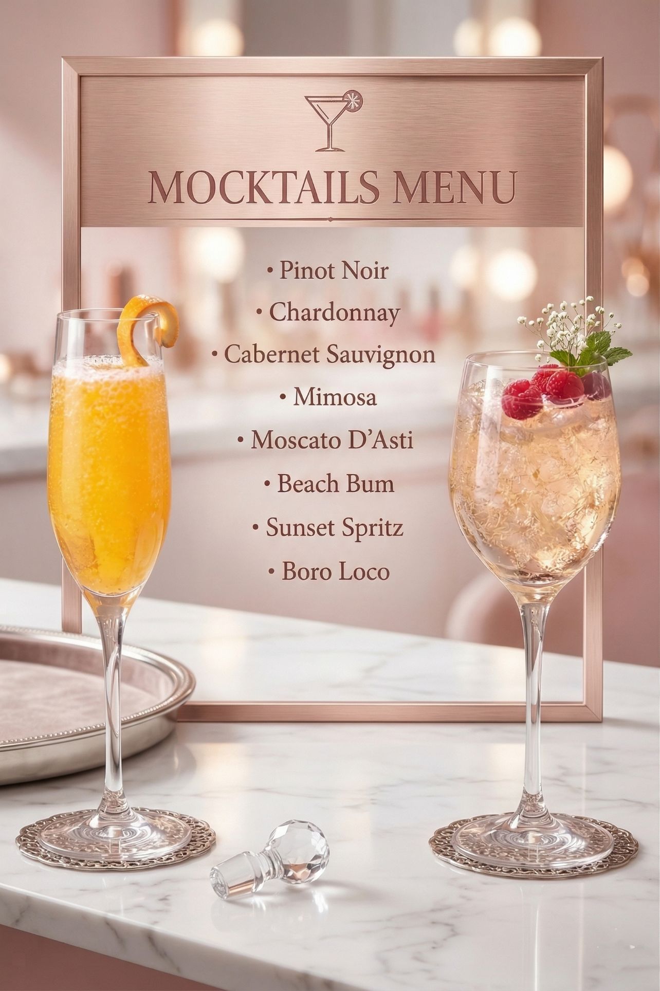 Mocktails Menu