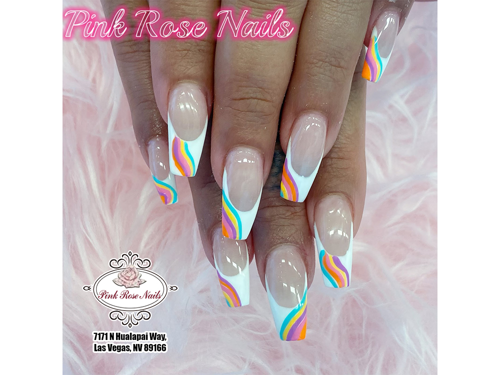 Pink Rose Nails