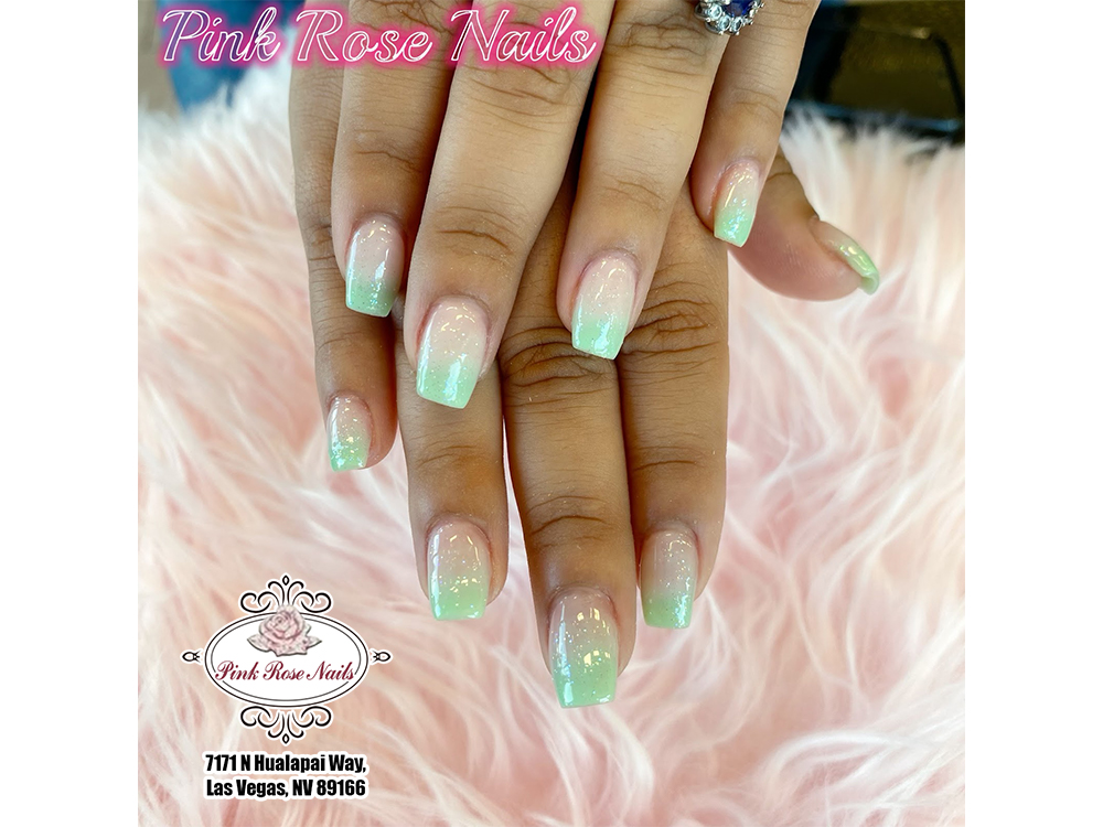Pink Rose Nails
