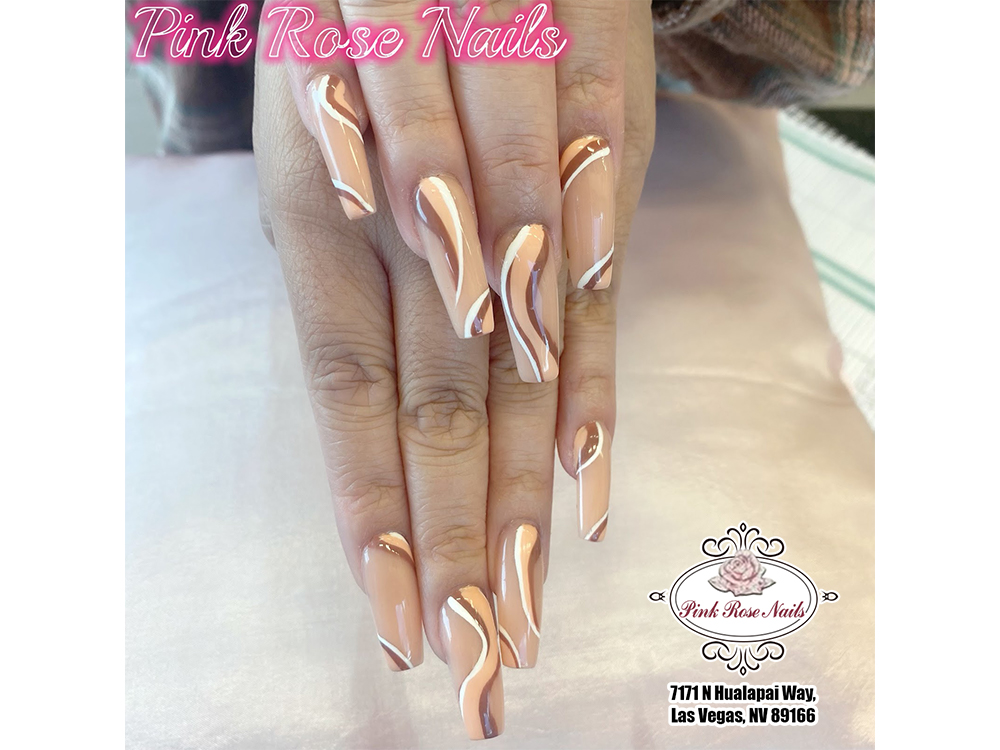 Pink Rose Nails