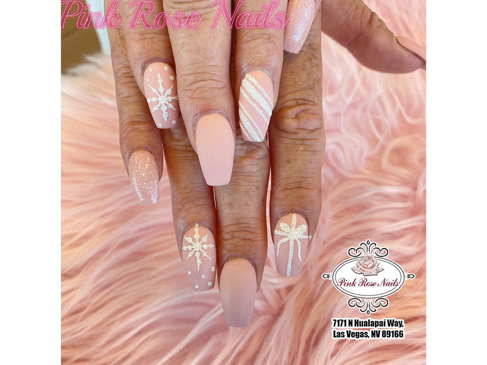 Pink Rose Nails