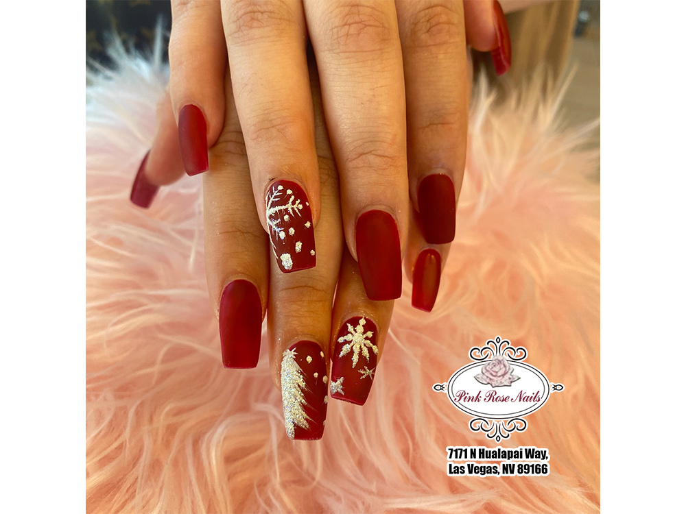 Pink Rose Nails