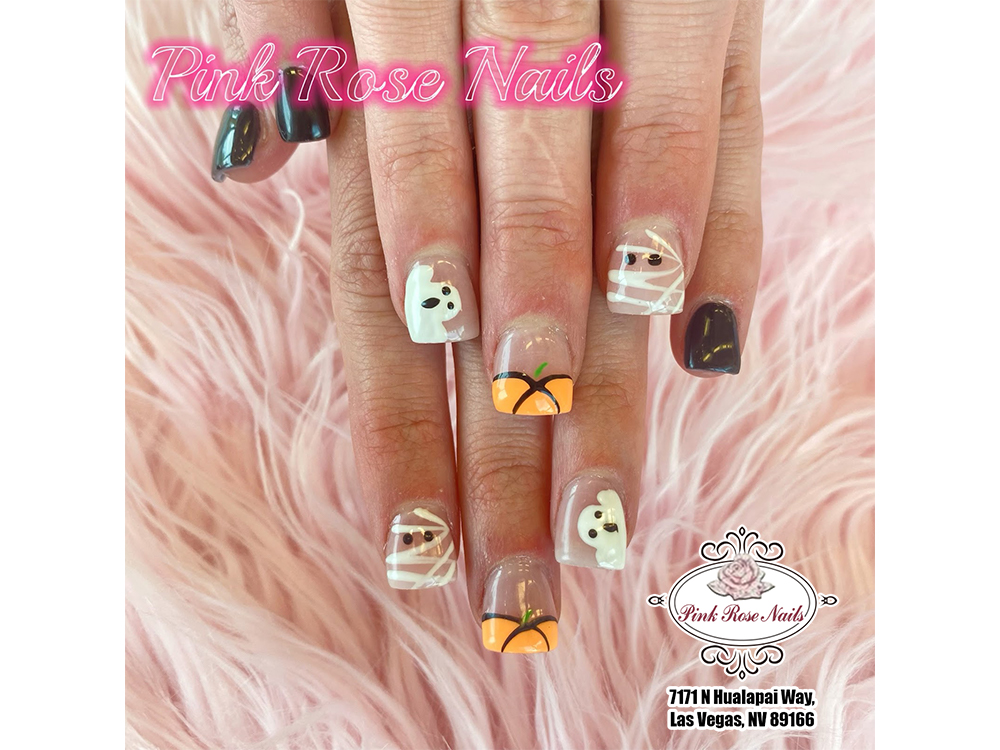 Pink Rose Nails
