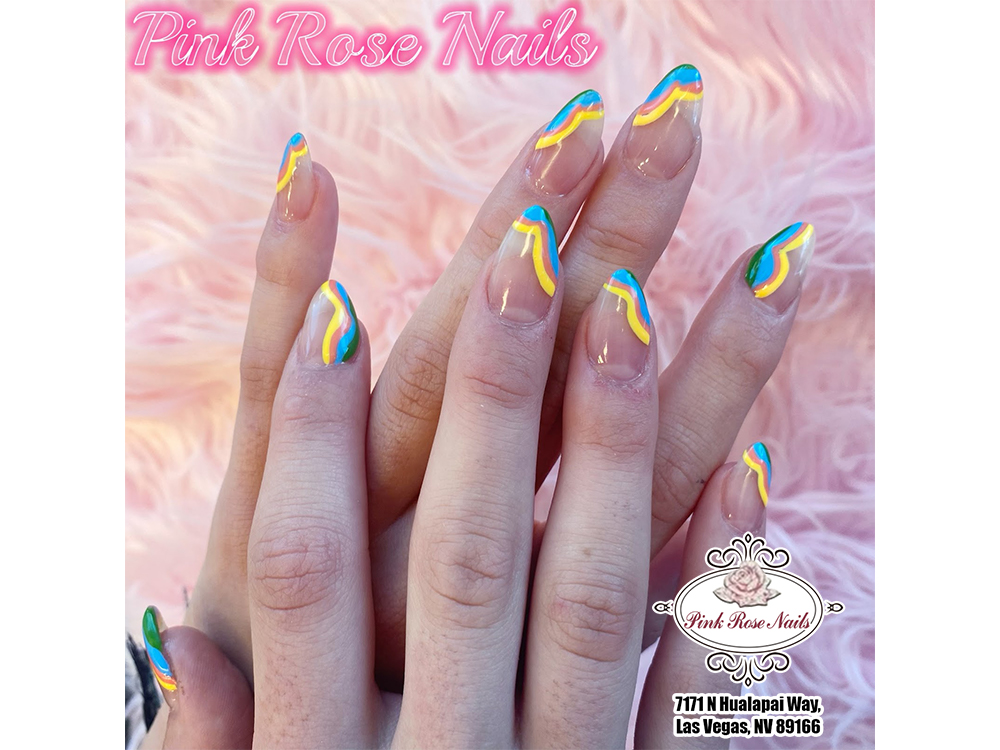 Pink Rose Nails