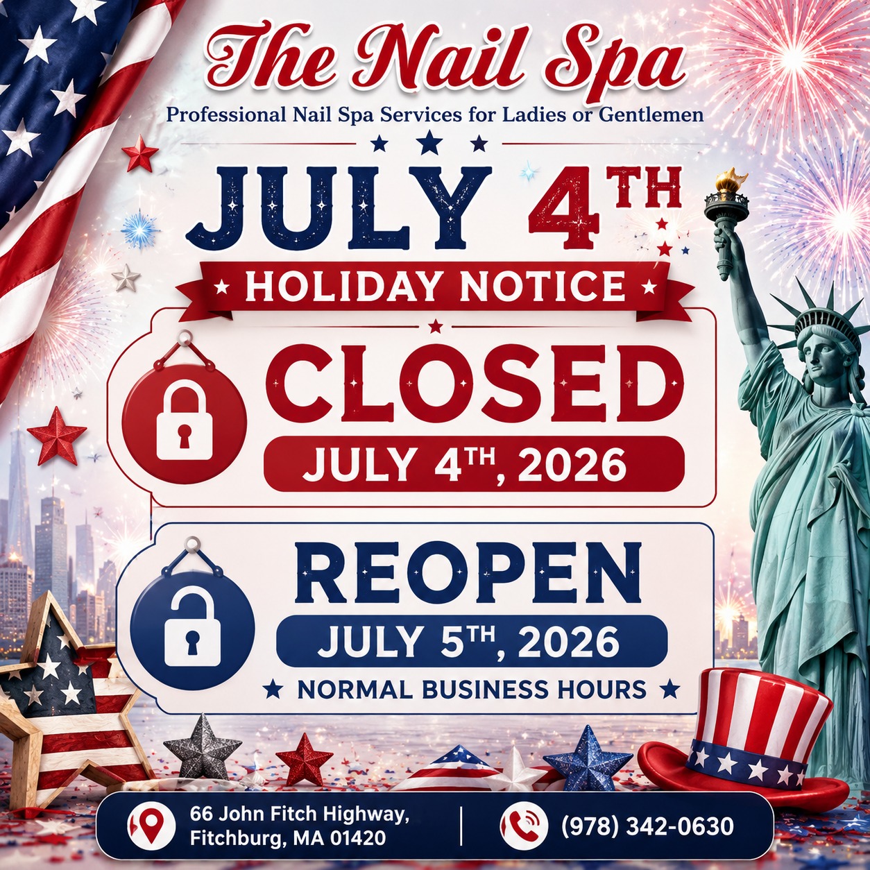 JULY 4TH HOLIDAY CLOSURE NOTICE