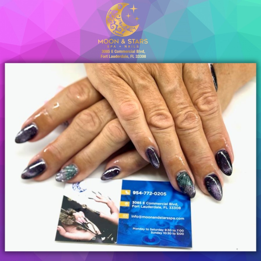 Moon and Stars Spa Nails 100326 (4)