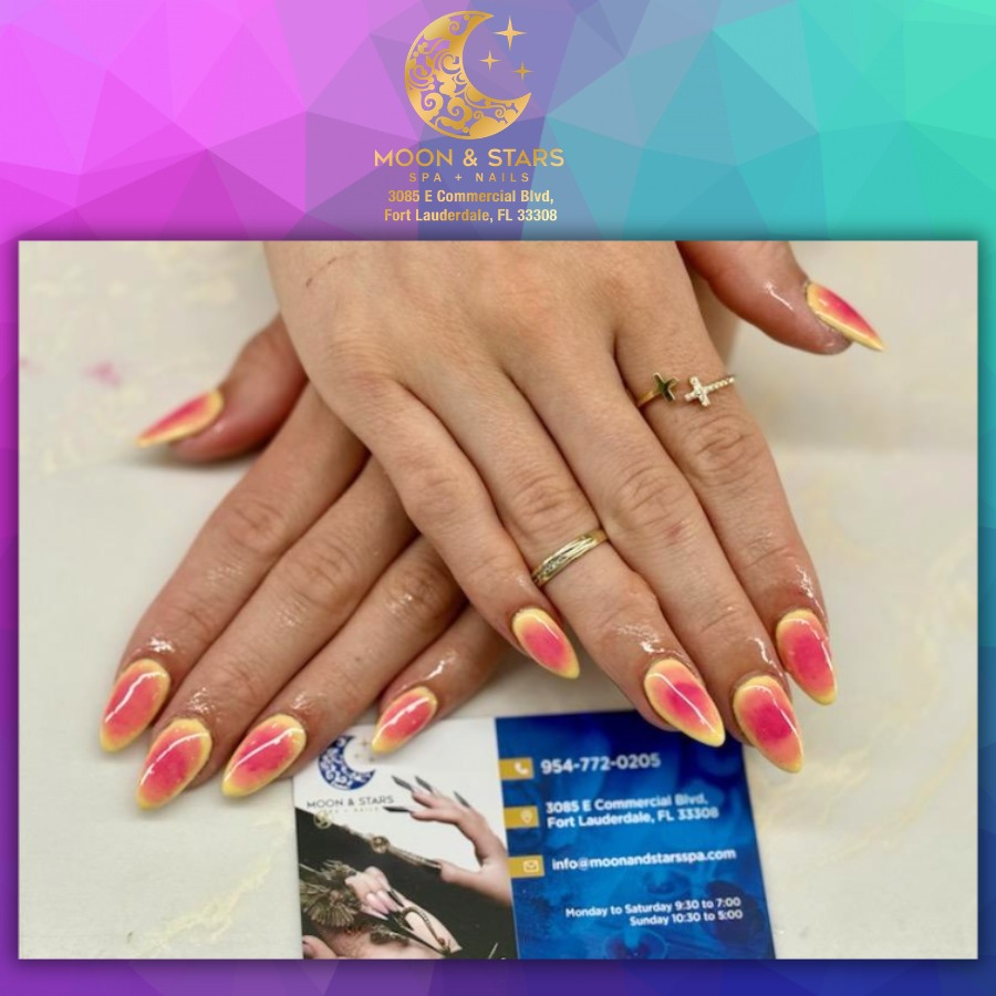 Moon and Stars Spa Nails 100326 (5)