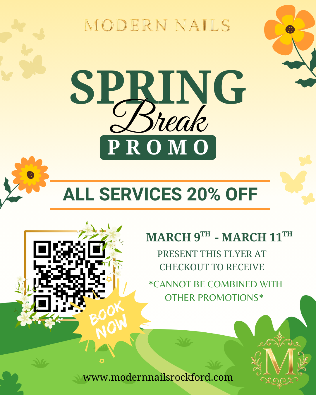 Spring break promo - exp March 11th