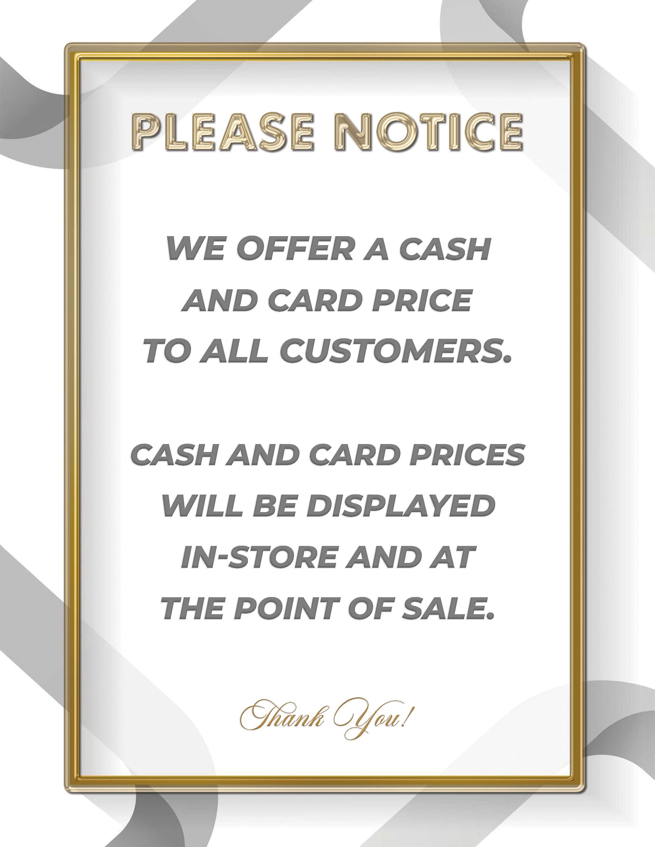 Cash Discount Poster