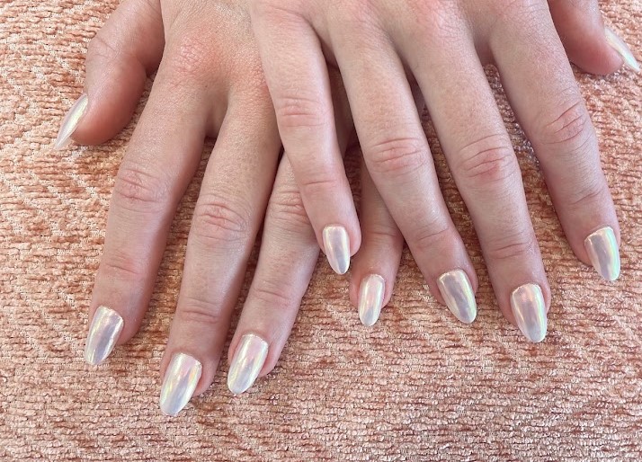 Gel x with chrome