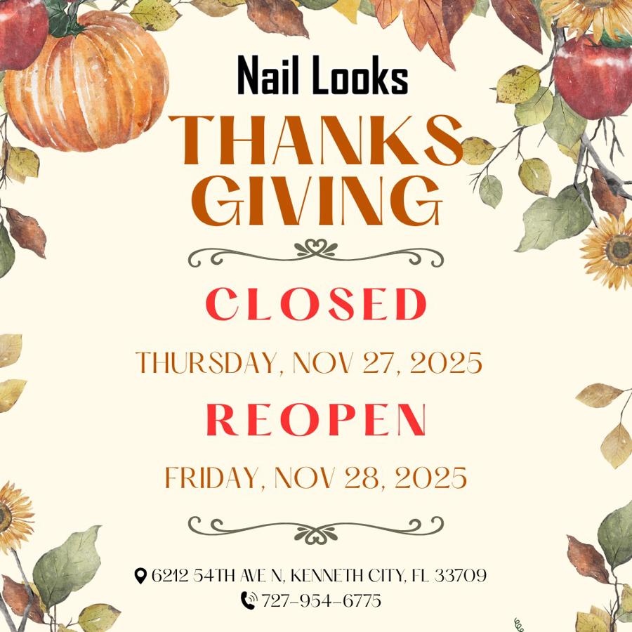 Thanksgiving Closure Notice