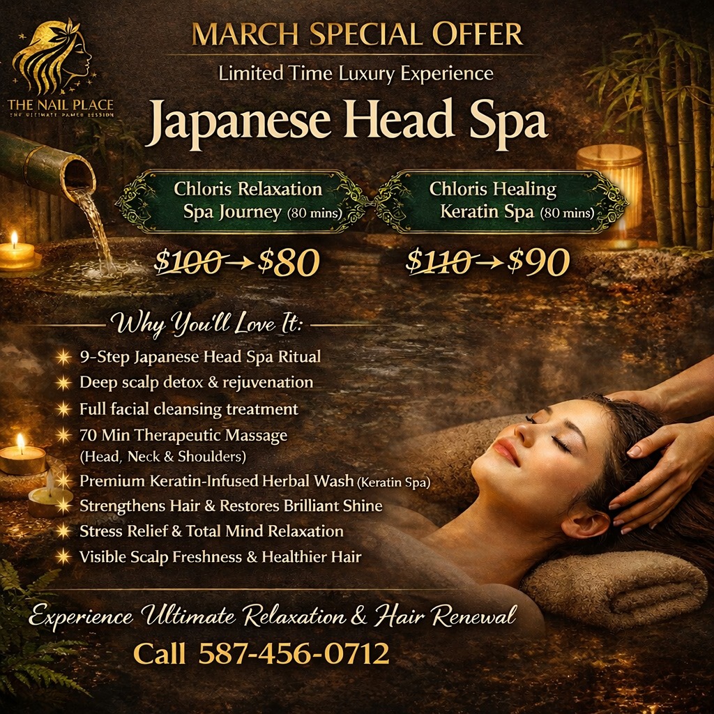 Japanese Head Spa offer at The Nail Place