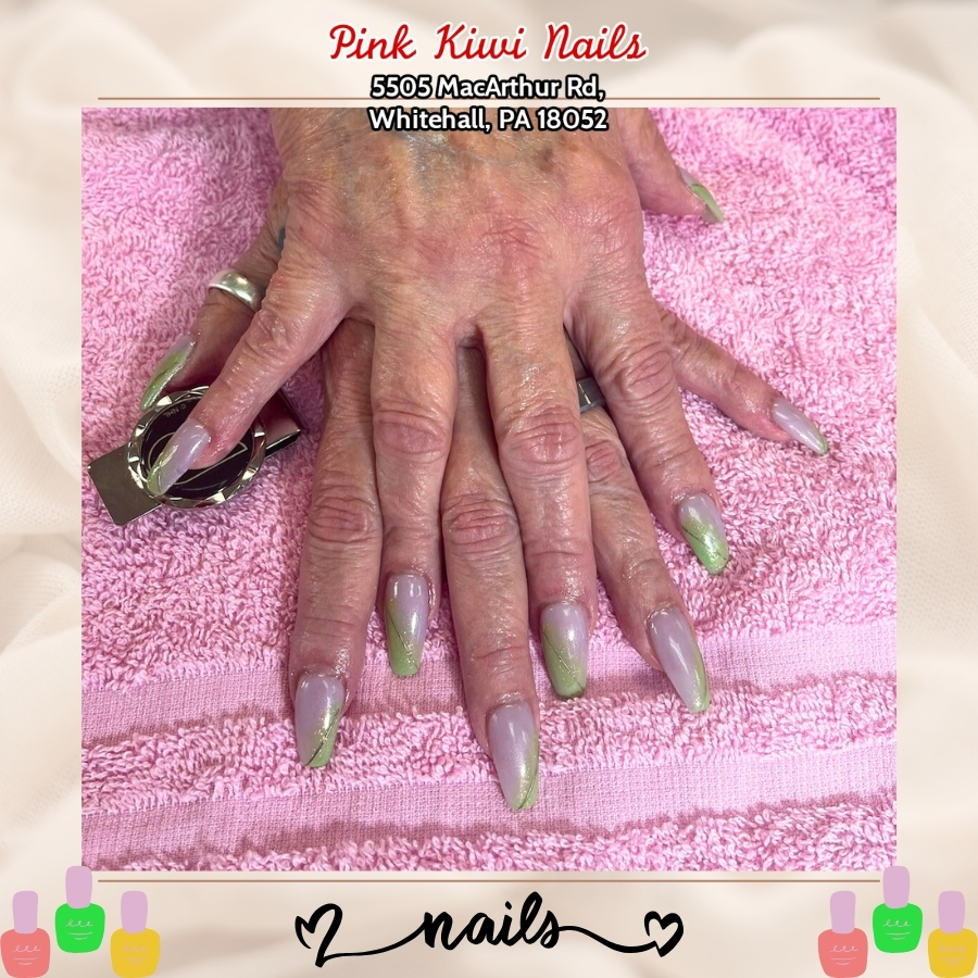 Pink Kiwi Nails