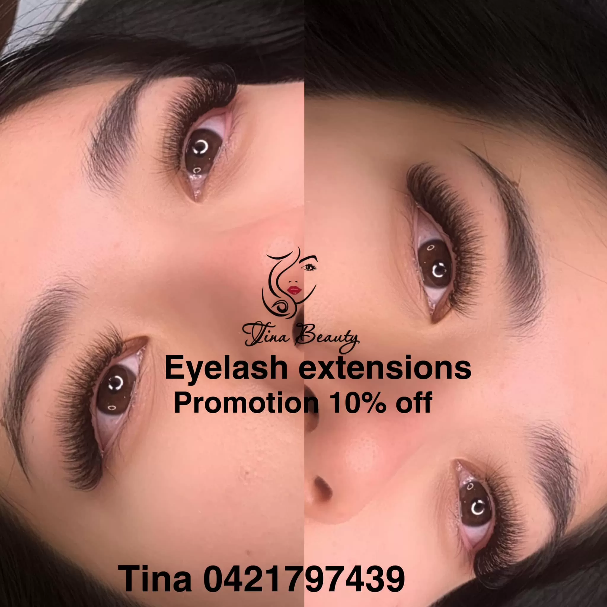 Pretty eyelash extensions