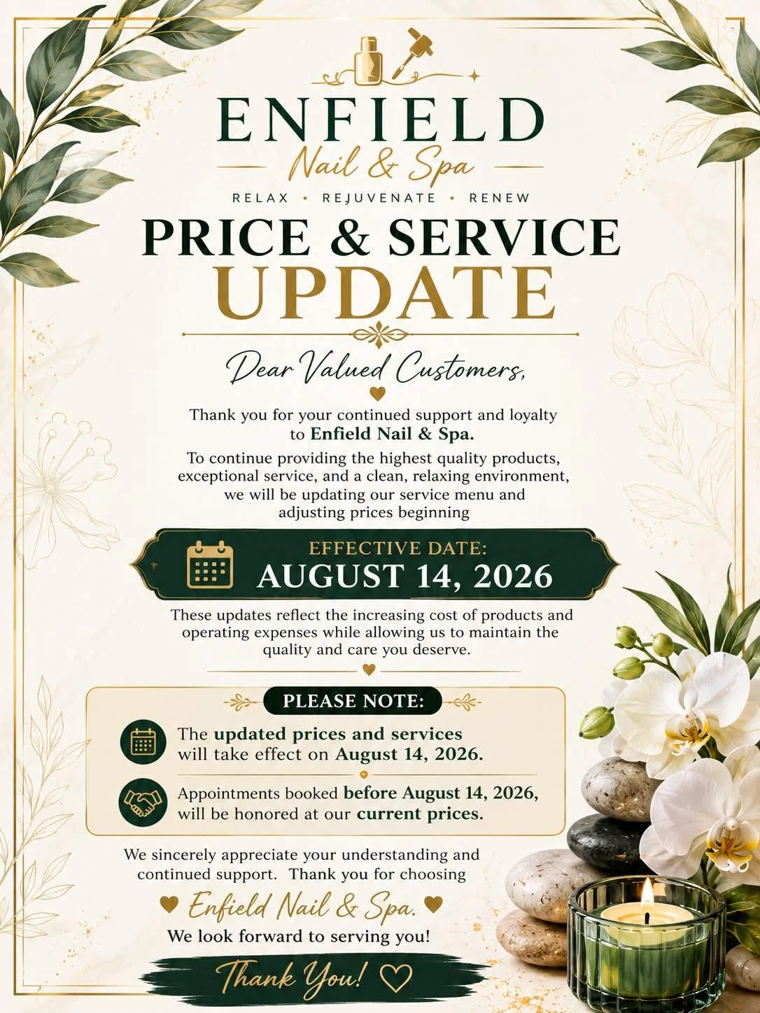 NEW UPDATE COMING TO ENFIELD NAIL & SPA