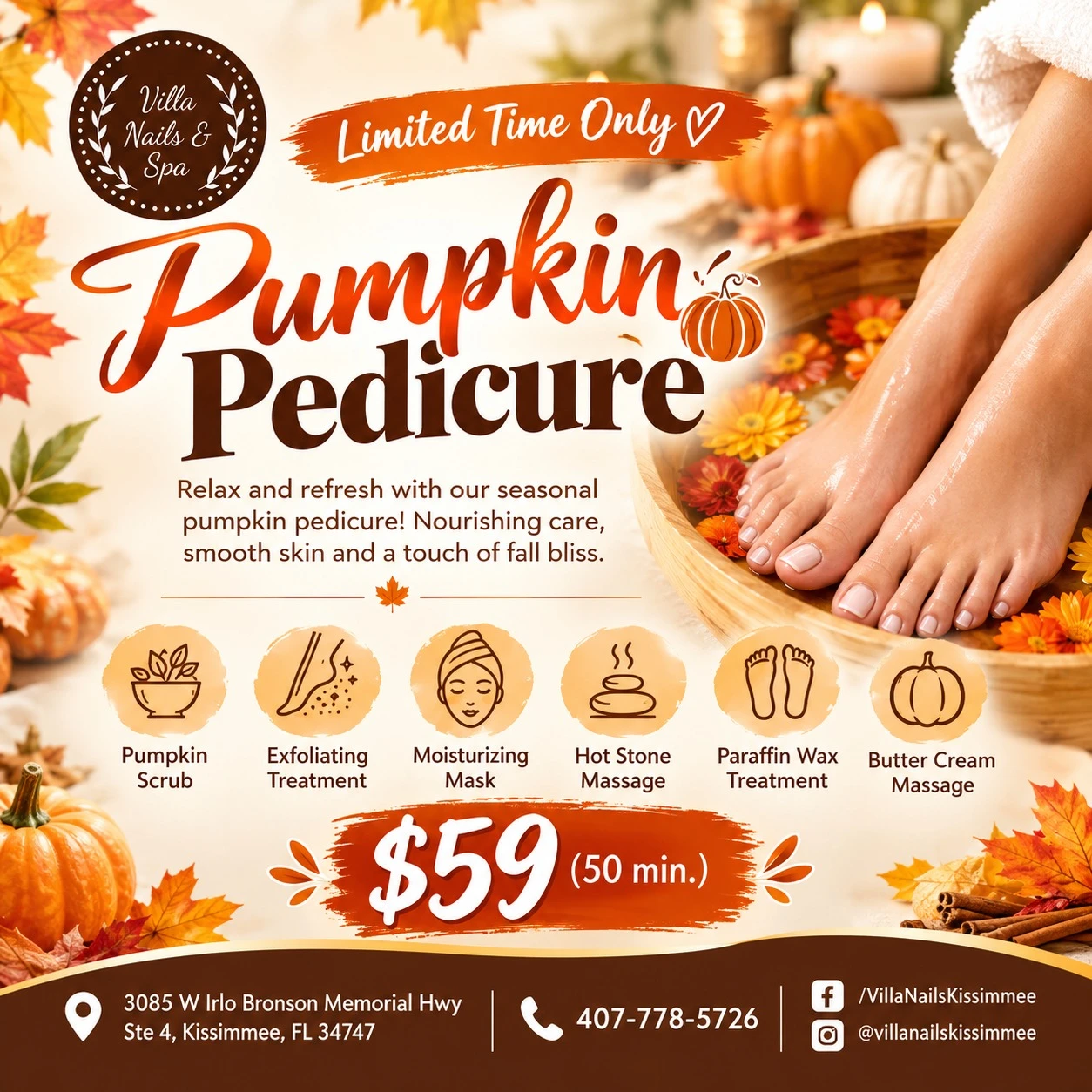 Pumpkin Pedicure