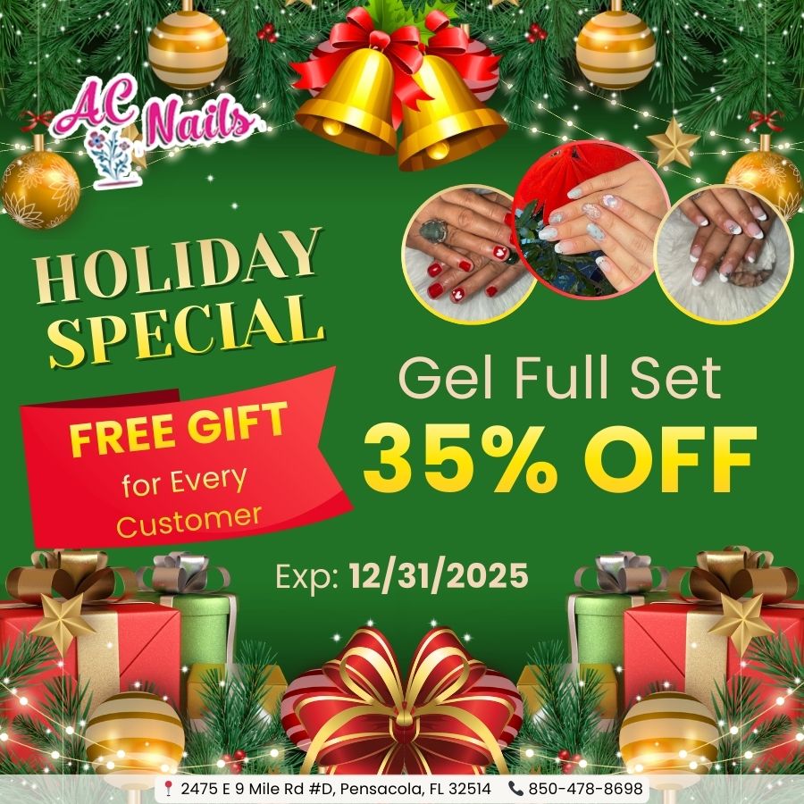 Get Holiday-Ready: 35% Off Gel Full Set and Free Gift