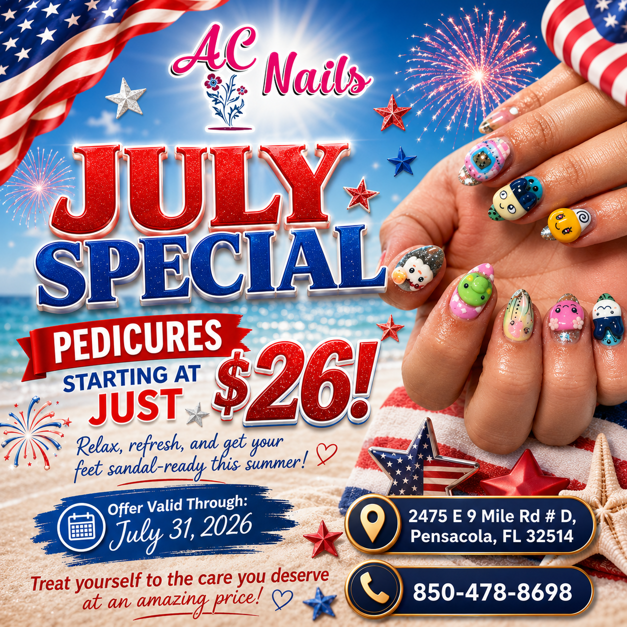 July Pedicure Special