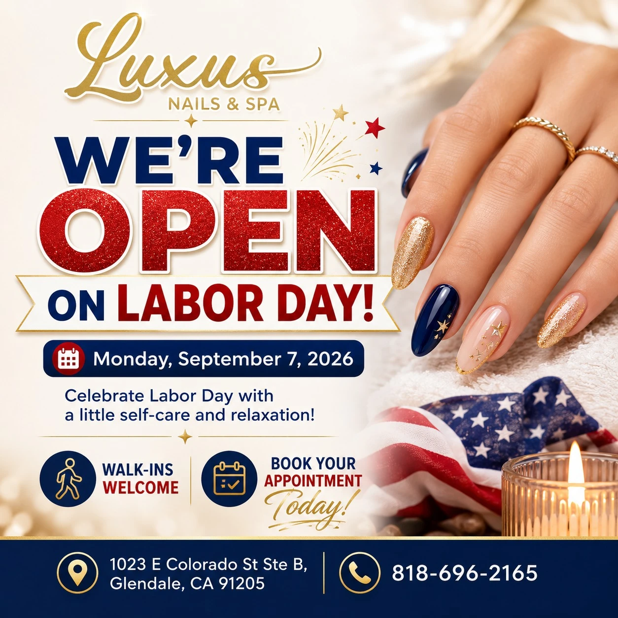 WE’RE OPEN ON LABOR DAY