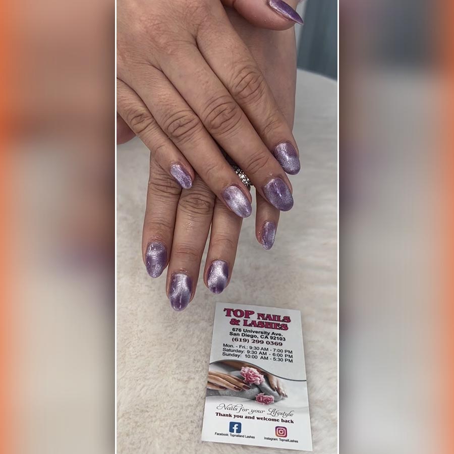 A Range of Manicure Option at TOP Nails & Lashes in San Diego, CA 92103 | University Ave, Hillcrest Center