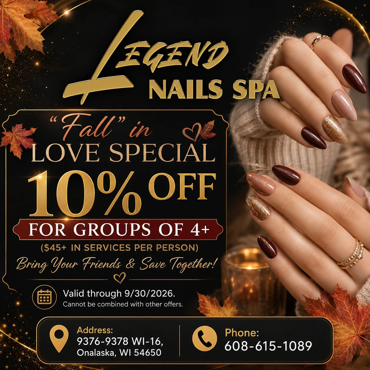 10% OFF FOR GROUPS OF 4+