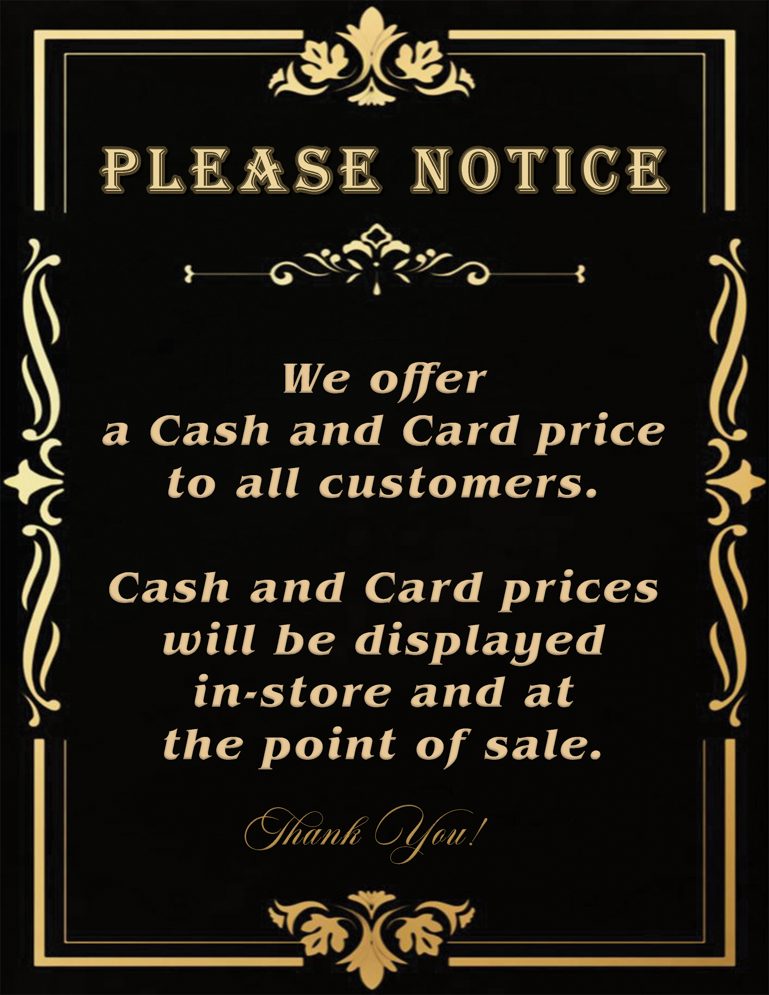 Cash Discount Poster