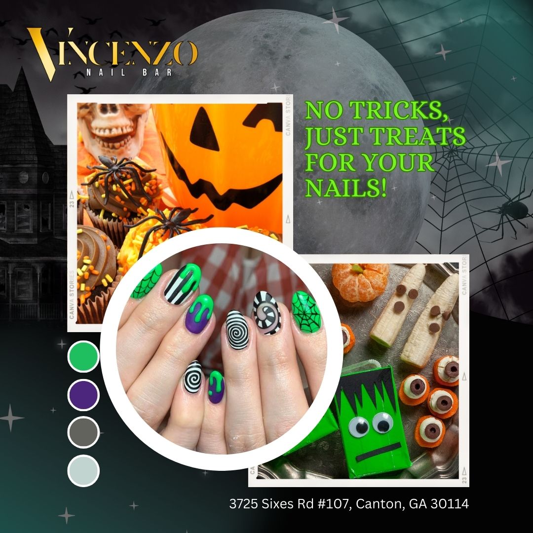 Get Ready for Halloween: Fun Activities, Nail Inspiration, and Spooky Styles at Vincenzo Nail Bar in Canton, GA
