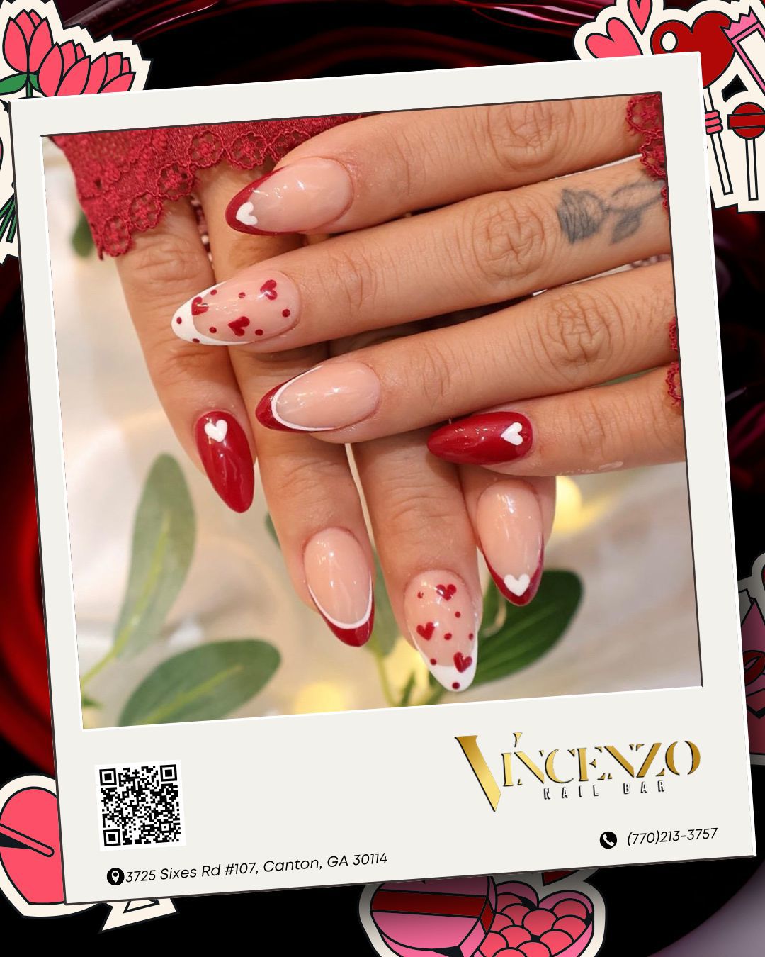 Valentine Nails Ideas 2026: The Ultimate Guide to Romantic Manicures at Vincenzo Nail Bar in Canton, GA