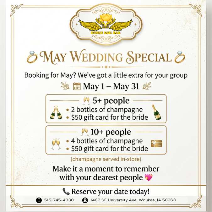 May Wedding Special at Divine Nail Bar