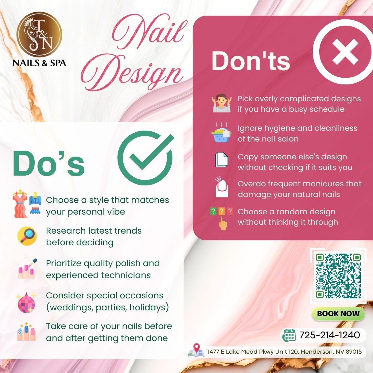 Master Nail Design at T&N Nails Spa: Do’s, Don’ts & Mood-Boosting Colors