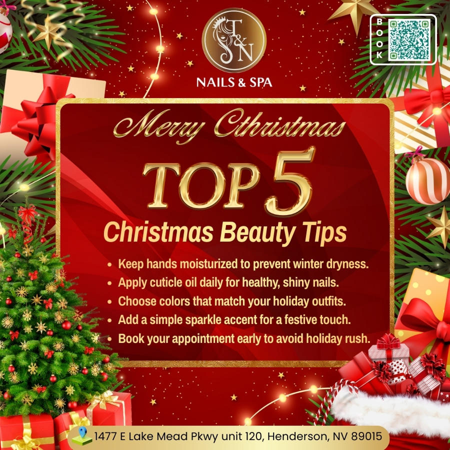 Top 5 Christmas Nail Beauty Tips from T&N Nails Spa