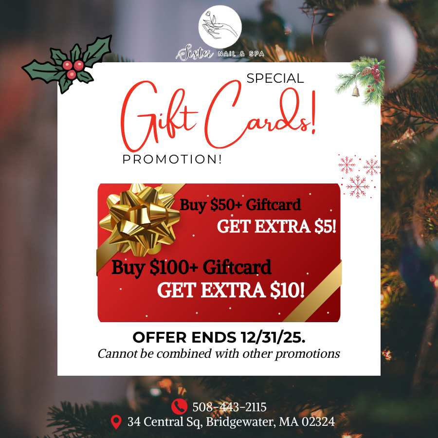 Gift the Glow! Get Bonus Value on Gift Cards at Sister Nail & Spa