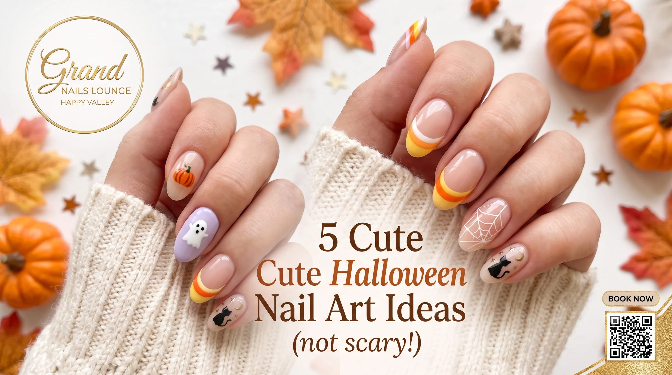 5 Cute Halloween Nail Art Ideas Thumbnail - Grand Nails Lounge Glendale AZ
