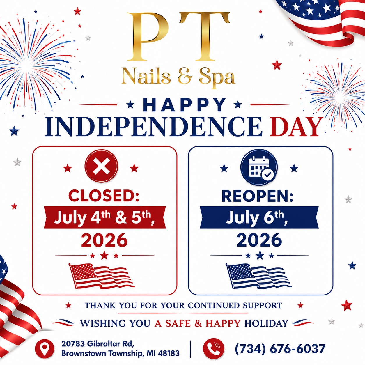 Holiday notice