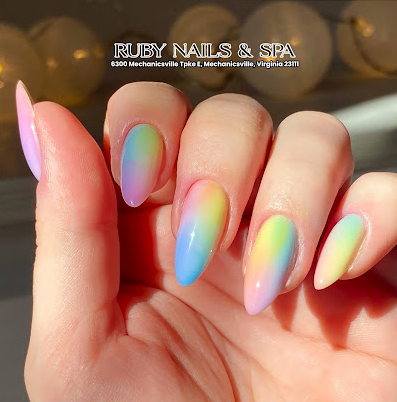 What do the reviews say about the nail services provided by Ruby Nails & Spa? | Mechanicsville, VA 23111