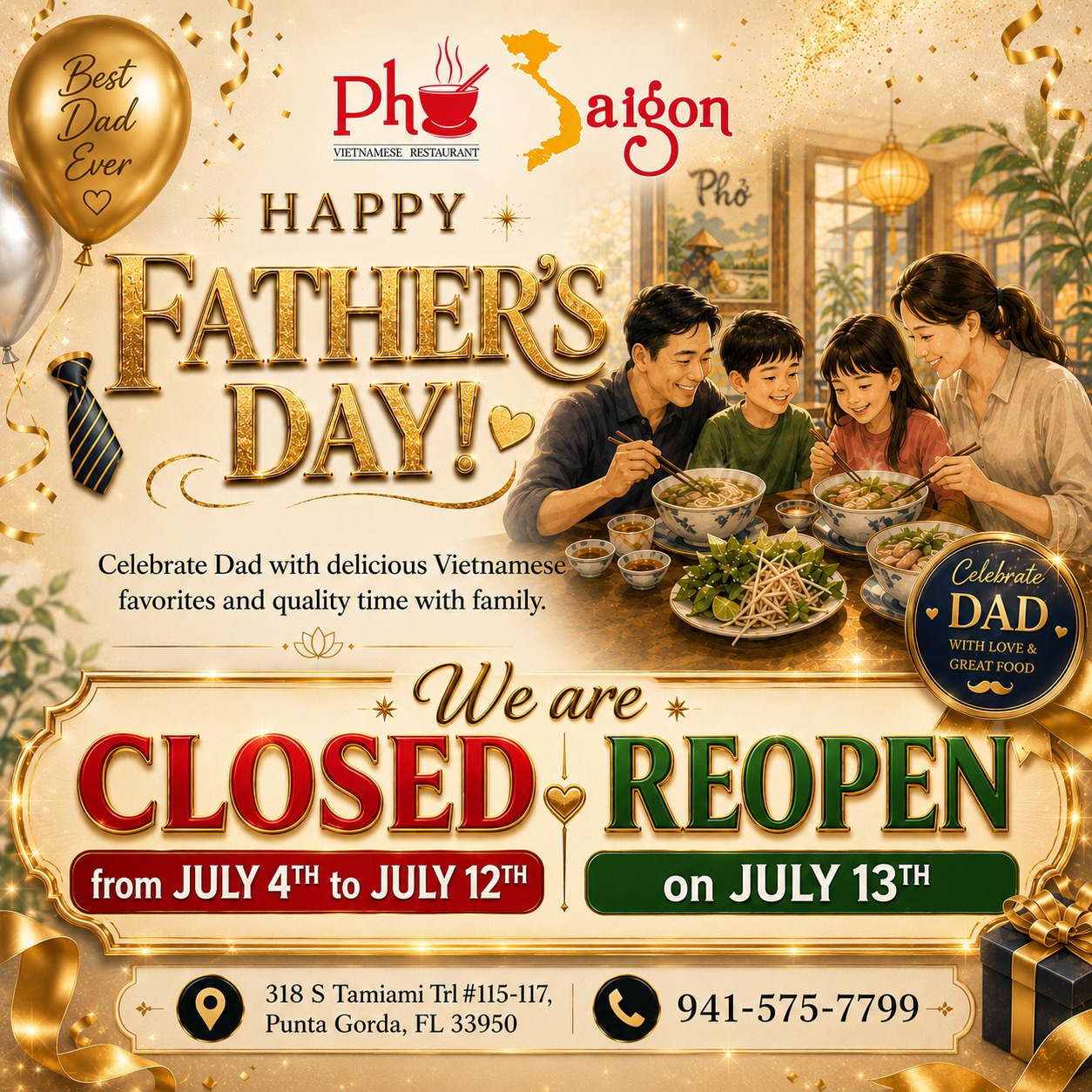 HAPPY FATHER'S DAY FROM PHO SAIGON