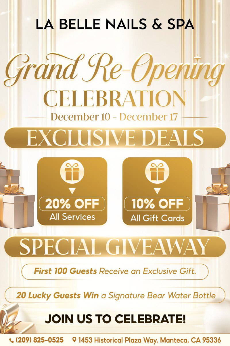 La Belle Nails & Spa Manteca, CA 95336