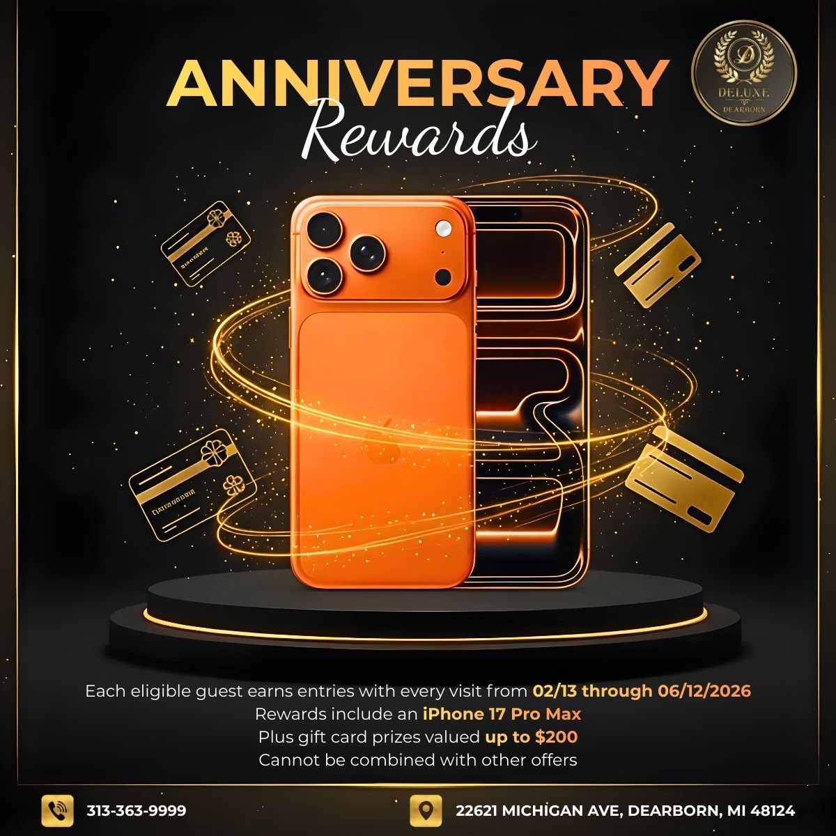 anniversary rewards - come and win an inphone 17 promax
