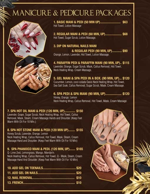 MANICURE & PEDICURE PACKAGES