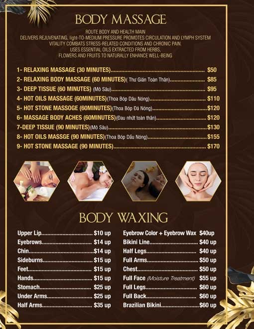 BODY MASSAGE & BODY WAXING