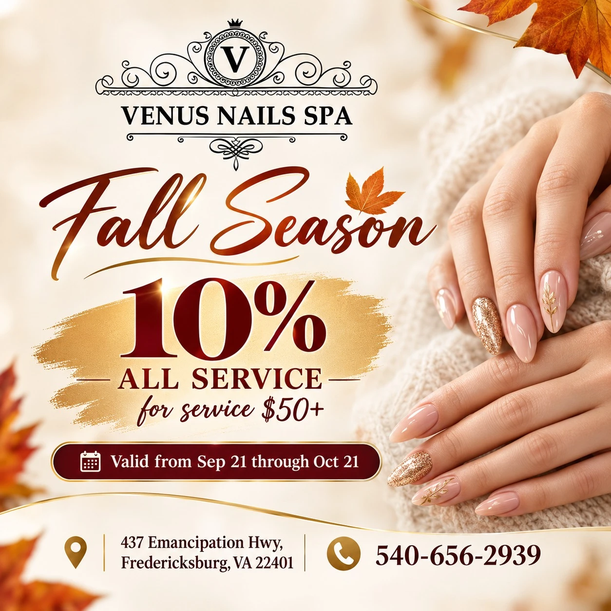 Enjoy 10% OFF ALL SERVICES for any service $50 or more