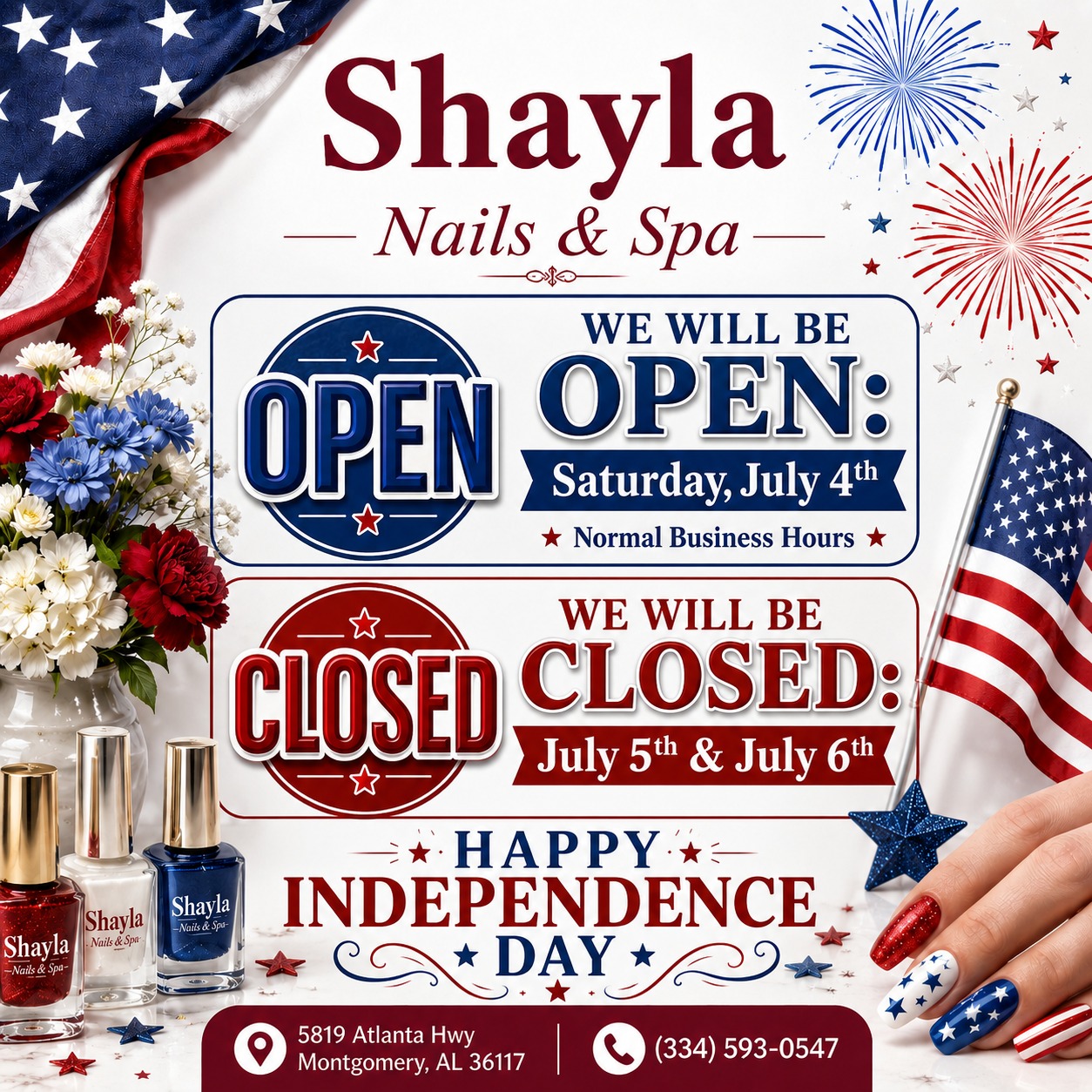 INDEPENDENCE DAY HOLIDAY NOTICE