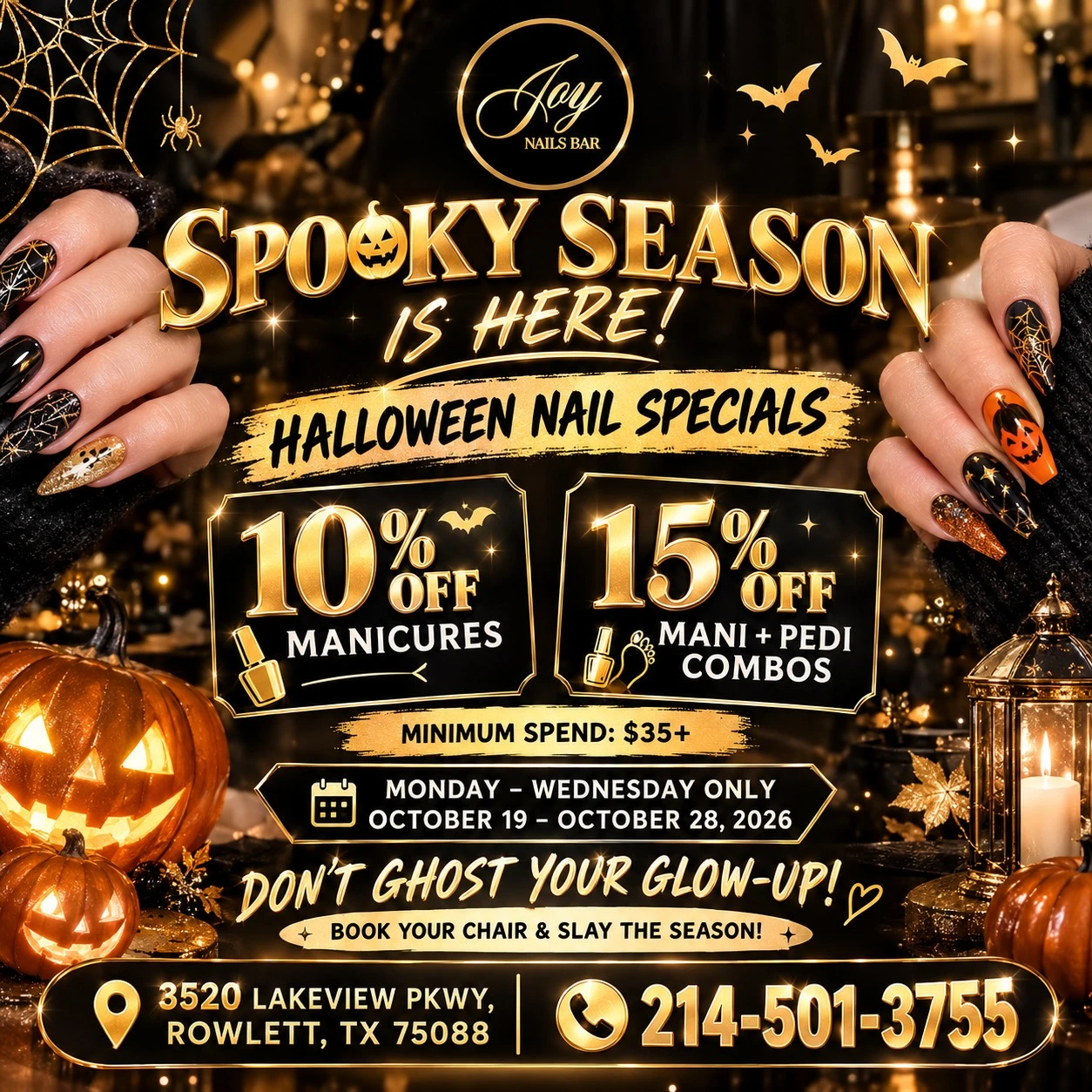 SPOOKY SEASON IS HERE AT JOY NAILS BAR