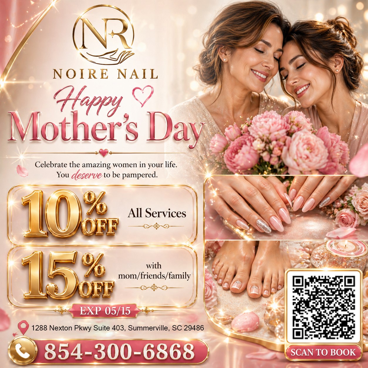 Mothers Day Promotion save up to 15 with your mom friends and your family