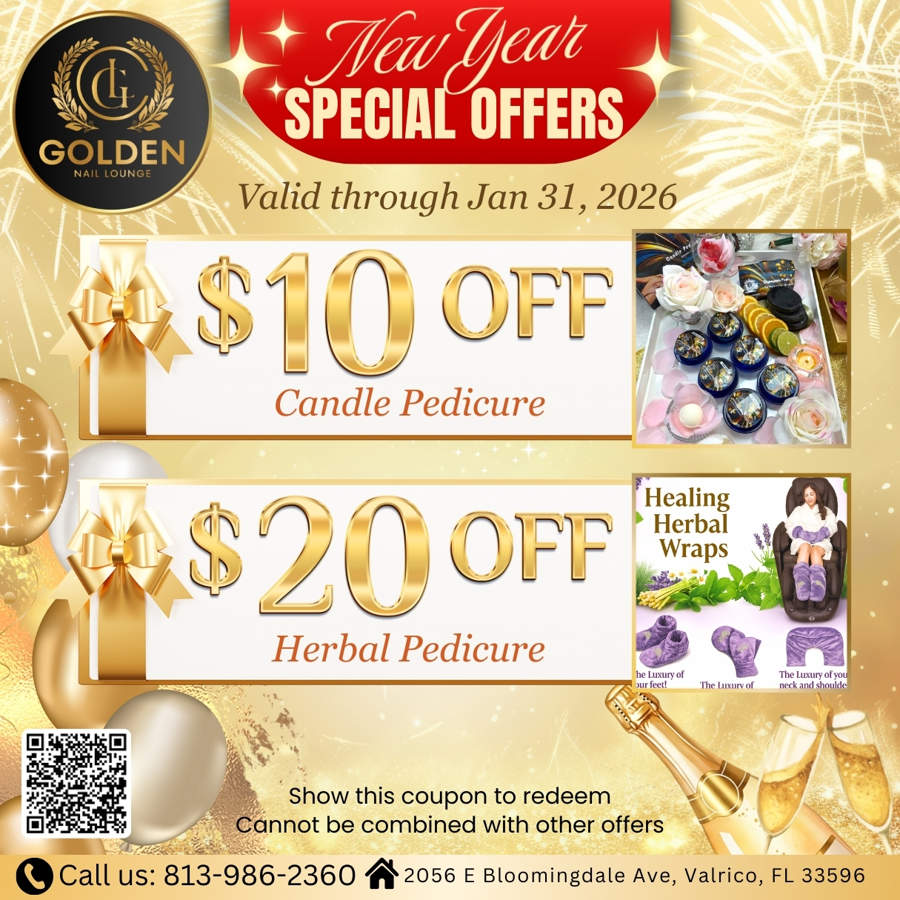 New Year Special Offers at Golden Nail Lounge