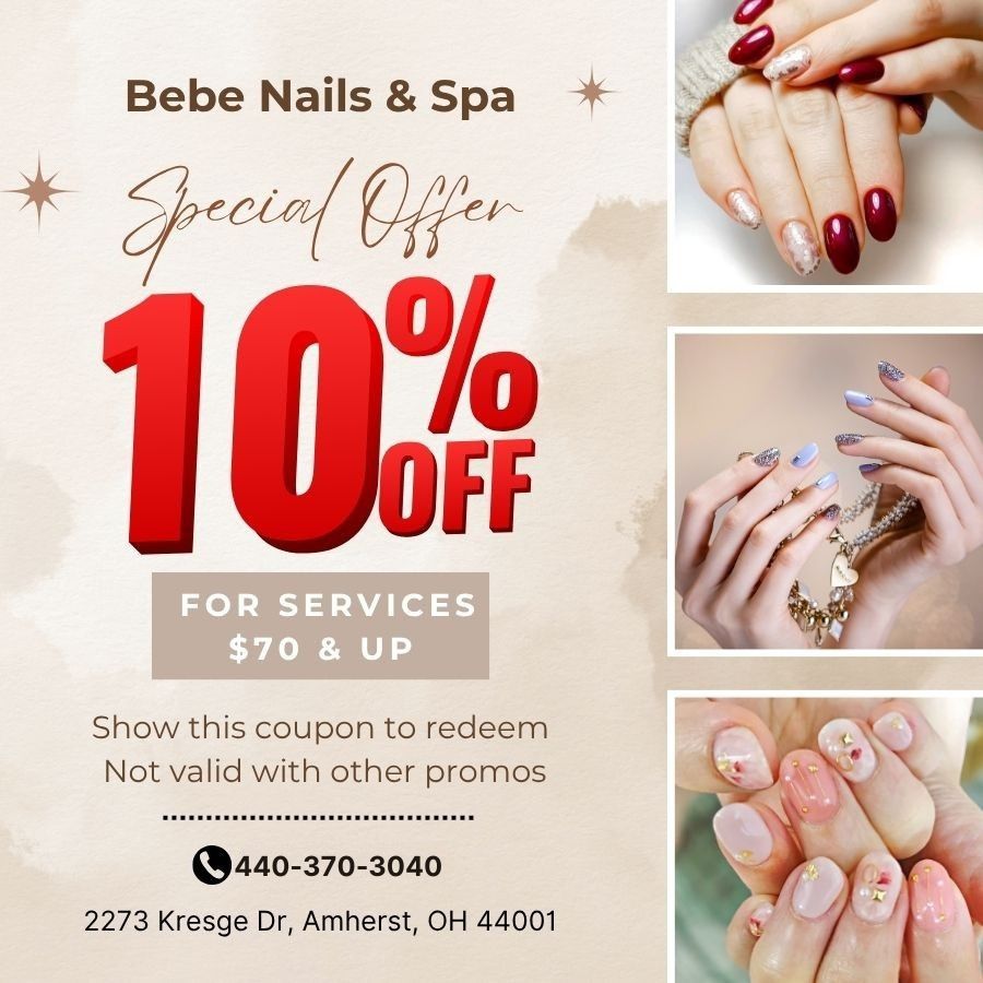 10% OFF for services $70 & up