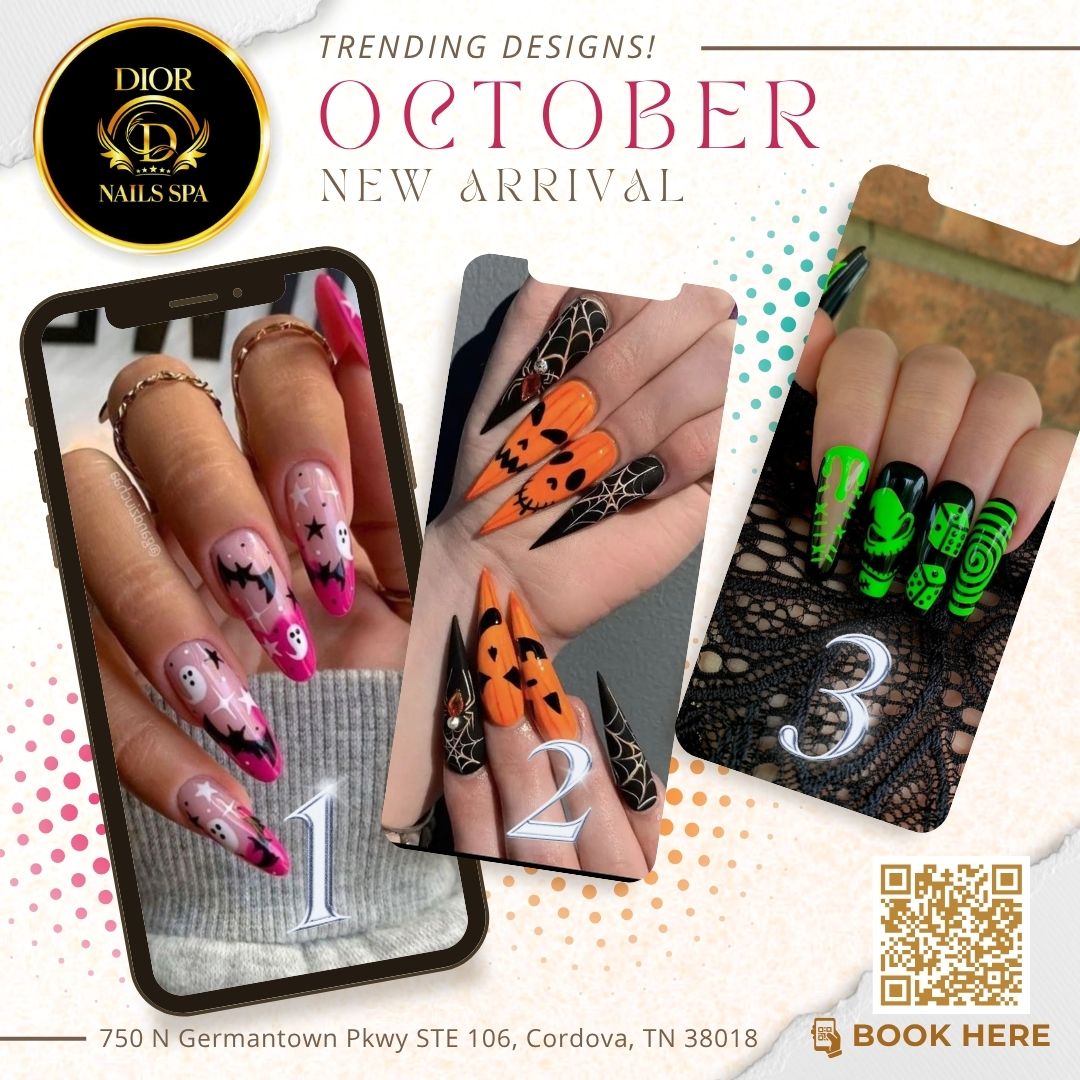 Get Spooky and Stylish: The Hottest Halloween Nail Styles for 2025! Dior Nails Spa, Cordova 38018