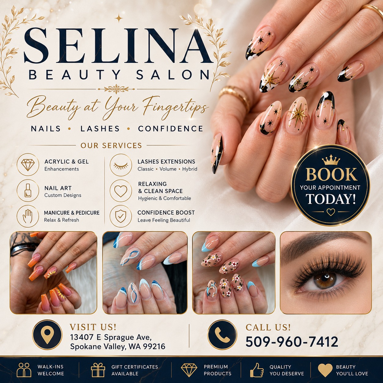 Selina Beauty Salon | Nail and Eyelash Services in Spokane Valley, WA 99216
