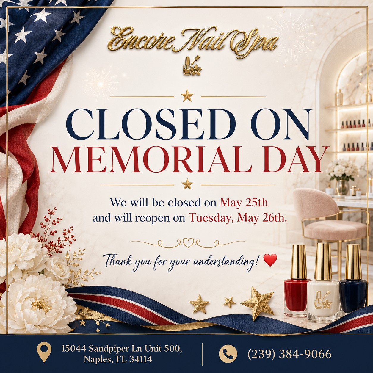 Memorial Day notice