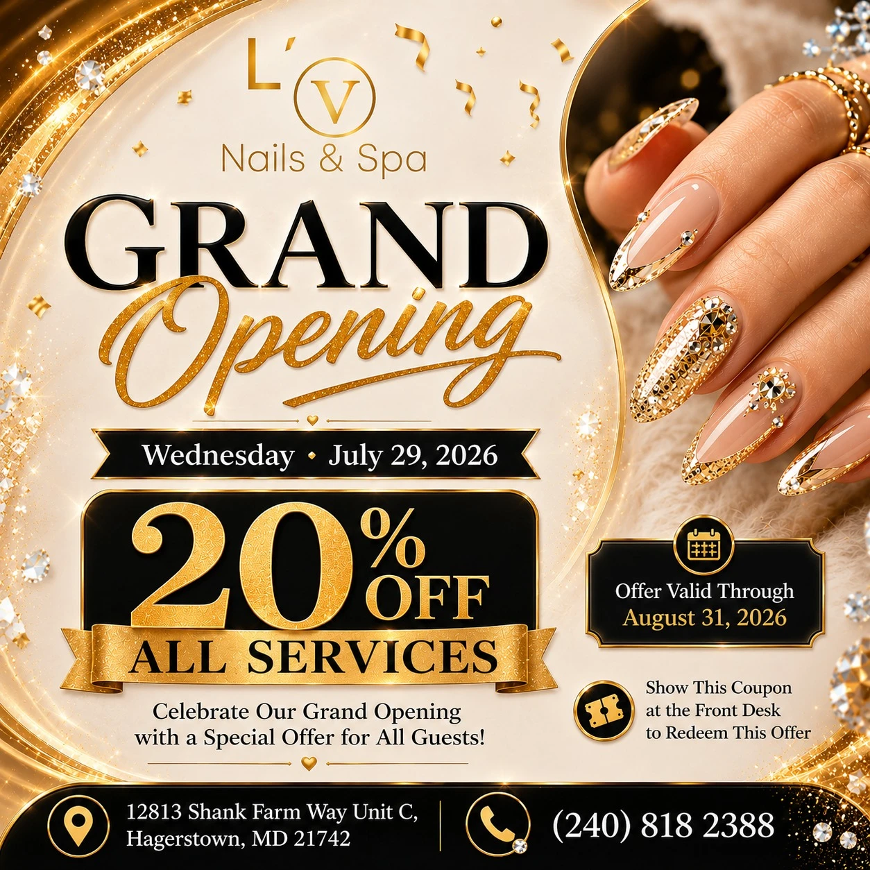 Grand Opening Wednesday, July 29, 2026